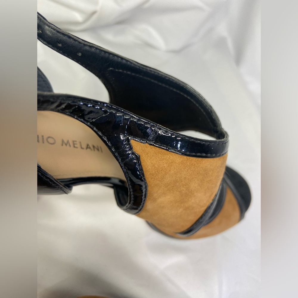 Antonio Melani Black and Tan Heels Elegant High Heel Design Size 8M - Picture 9 of 16